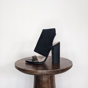 Zara Black Heels with Chunky Block Heel
